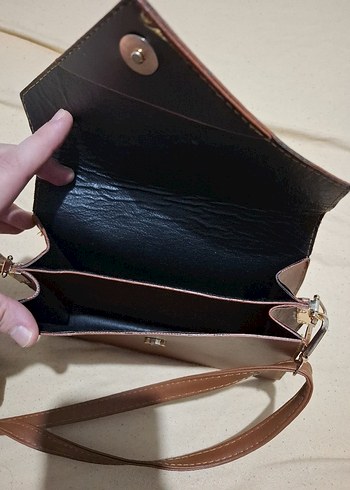 Kahverengi Deri Kadın Çanta - Görsel 3