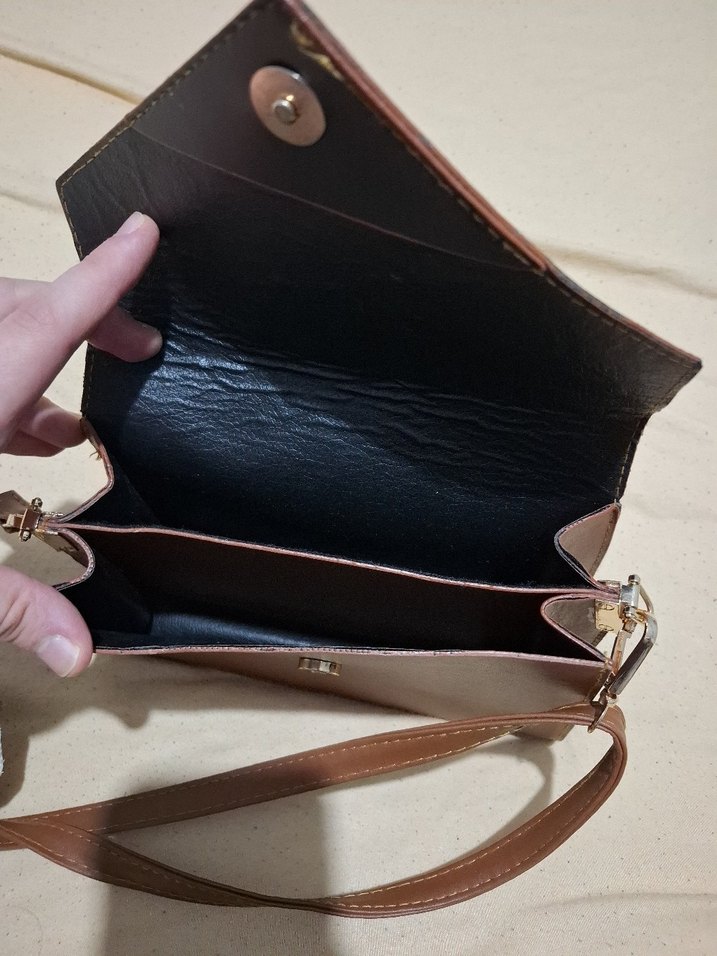 Kahverengi Deri Kadın Çanta - Görsel 3