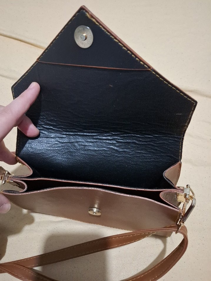 Kahverengi Deri Kadın Çanta - Görsel 4