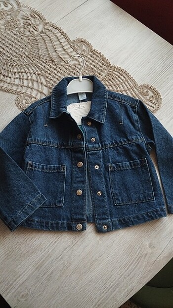 Etiketli Yeni Kız bebek kot ceket - Görsel 4