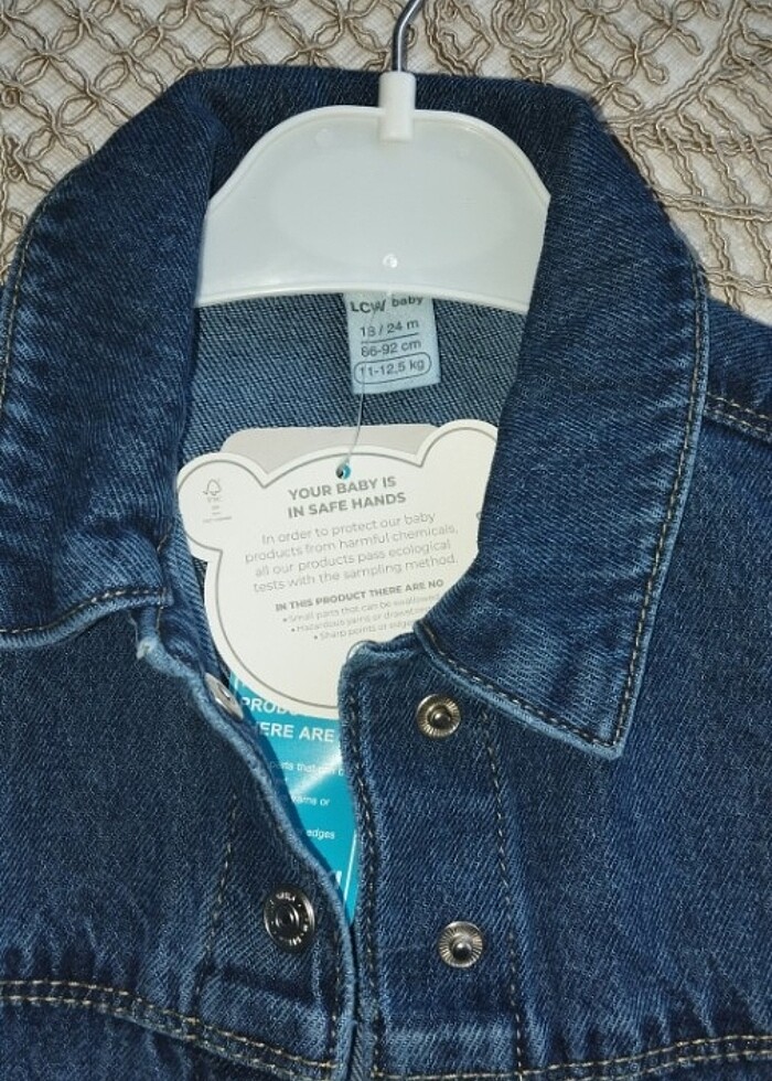 Etiketli Yeni Kız bebek kot ceket - Görsel 2