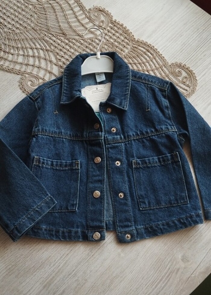 Etiketli Yeni Kız bebek kot ceket - Görsel 4