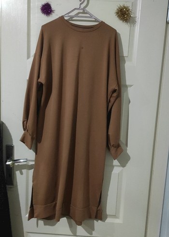 Kadın Bej Uzun Kollu Salaş Tunik