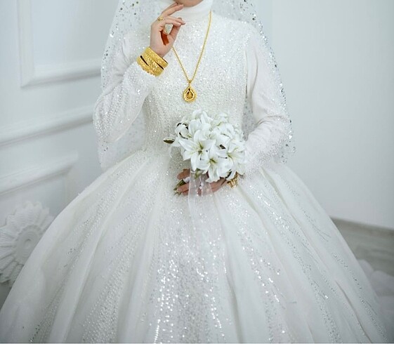 Prenses model gelinlik
