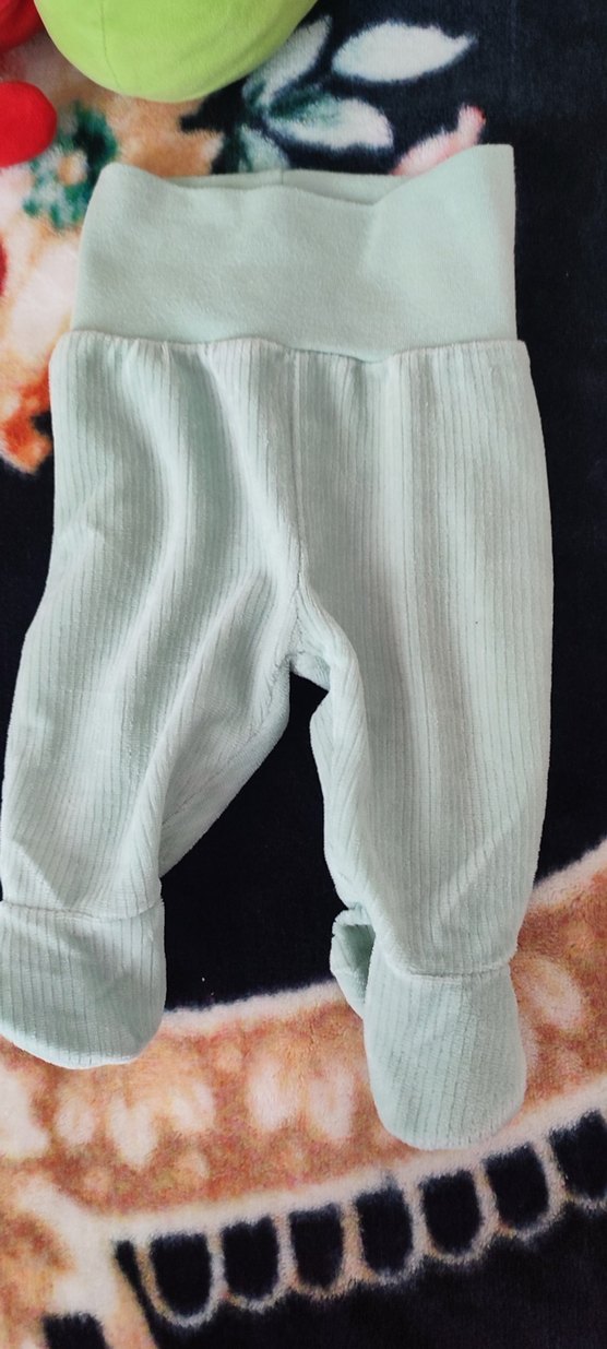 Beyaz kadife Kız Bebek Pantolon - Görsel 2