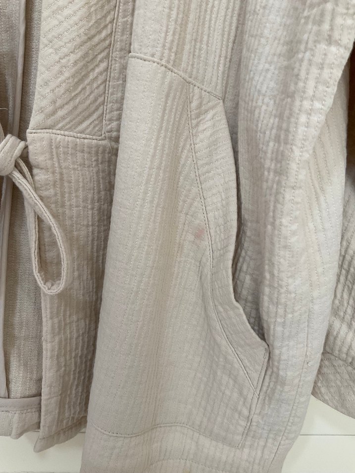 Bej Keten Kimono - Görsel 2