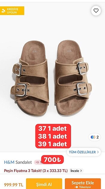 38 Beden H&M marka sıfır