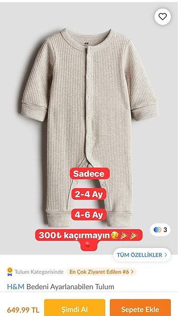 H&M bebek ürünleri