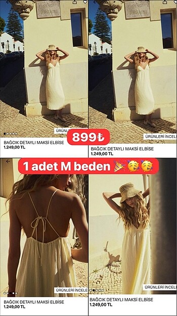 H&M elbise 1 adet kaldı