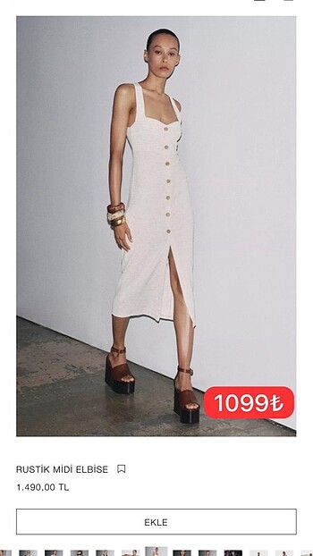 Zara midi kalem elbise