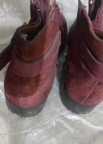 31 Beden Bordo Deri Dolgu Topuklu Kadın Bot