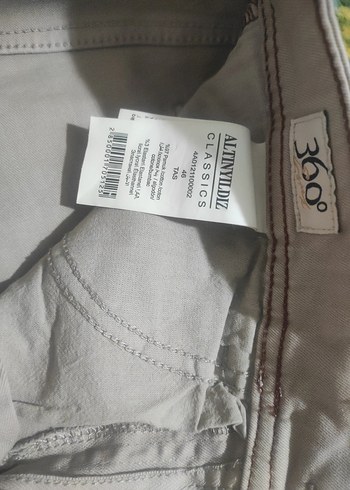 l Beden gri Renk Gri Kadın Kumaş Pantolon Regular Fit