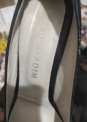 Siyah Deri Klasik Topuklu Kadın Stiletto - Görsel 3