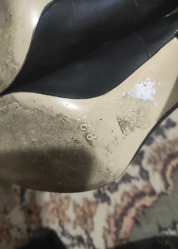 Siyah Deri Klasik Topuklu Kadın Stiletto - Görsel 5