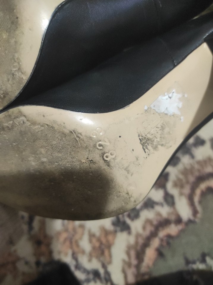 Siyah Deri Klasik Topuklu Kadın Stiletto - Görsel 5