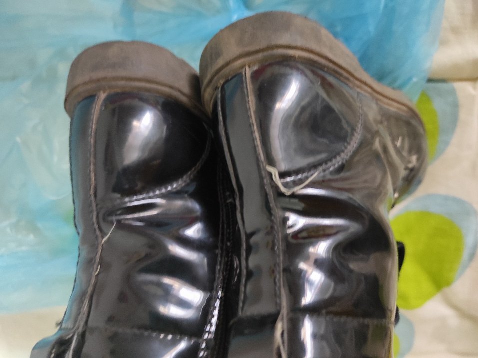 Siyah Rugan Bot, Tokalı, Kalın Topuklu - Görsel 5