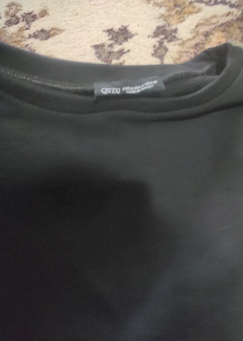 Düğmeli Siyah Kadın Sweatshirt - Görsel 3