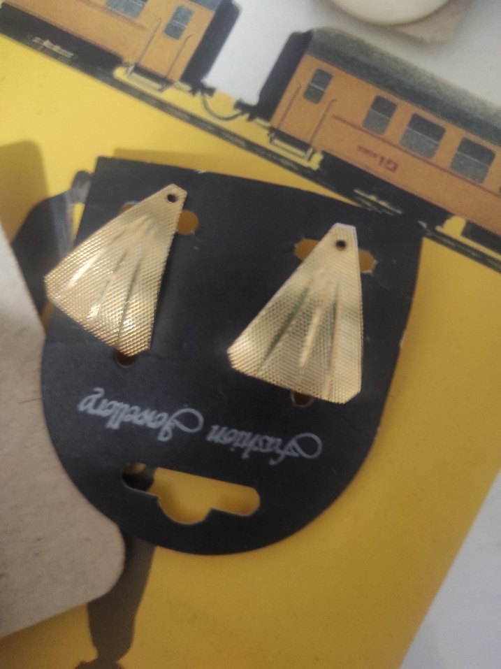 Pembe ve renkli klipsli küpeler - Görsel 3