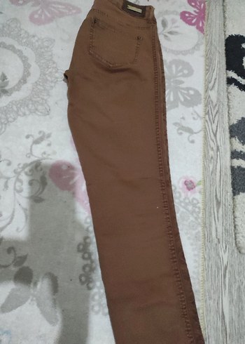 Kadın Kahverengi Bel Detaylı Kumaş Pantolon - Görsel 5