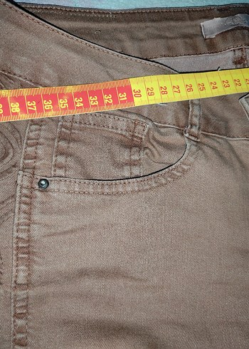 Kadın Kahverengi Bel Detaylı Kumaş Pantolon - Görsel 2