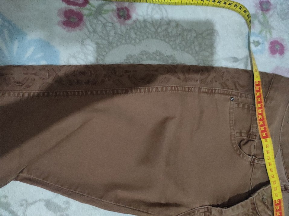 Kadın Kahverengi Bel Detaylı Kumaş Pantolon - Görsel 4