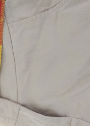 Beyaz  Pamuklu Kadın Kumaş şort - Görsel 4