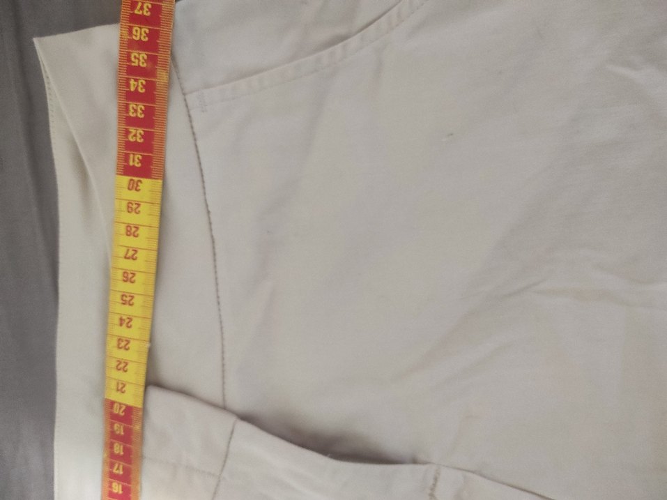 Beyaz  Pamuklu Kadın Kumaş şort - Görsel 4