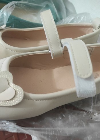 Kız Çocuk krem Tokalı Babet Ayakkabı - Görsel 3
