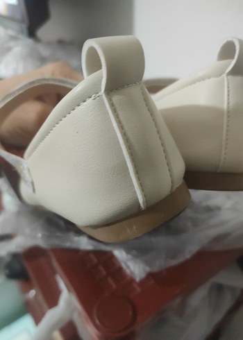 Kız Çocuk krem Tokalı Babet Ayakkabı - Görsel 4