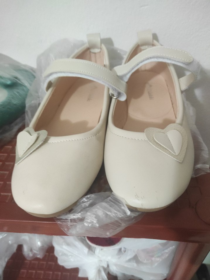 Kız Çocuk krem Tokalı Babet Ayakkabı - Görsel 2