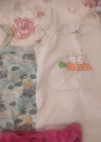 Baskılı Renkli Kız Çocuk alt ve üst çamaşır - Görsel 5