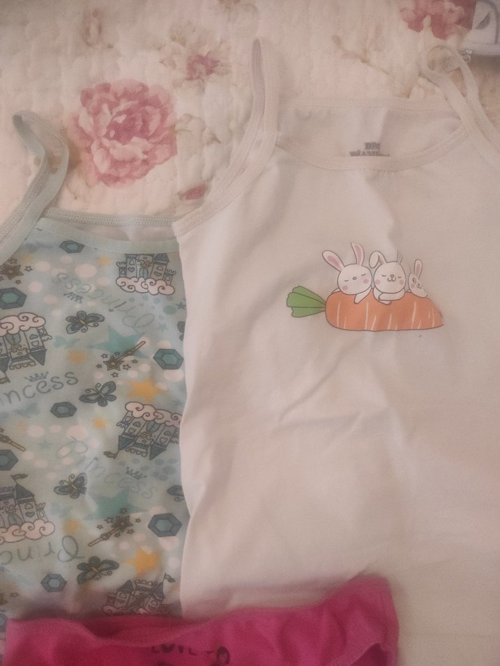 Baskılı Renkli Kız Çocuk alt ve üst çamaşır - Görsel 5