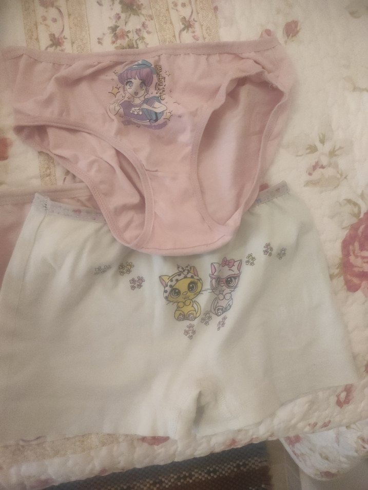 Baskılı Renkli Kız Çocuk alt ve üst çamaşır - Görsel 3