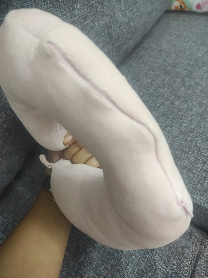 Nakışlı Beyaz Pastel Emzirme Destek Yastığı - Görsel 3