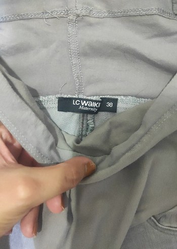 LC Waikiki Gri Hamile Kot Pantolon, Bol Kesim, Midi Boy