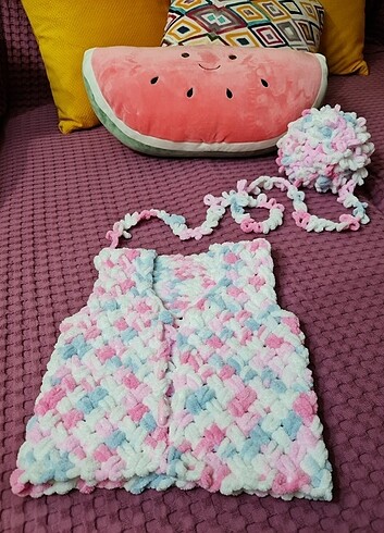 Puffy Örgü Bebek Hırkası 