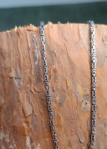 GÜMÜŞ KRAL KOLYE 2.4 MM OVAL KÜKÜRTLÜ