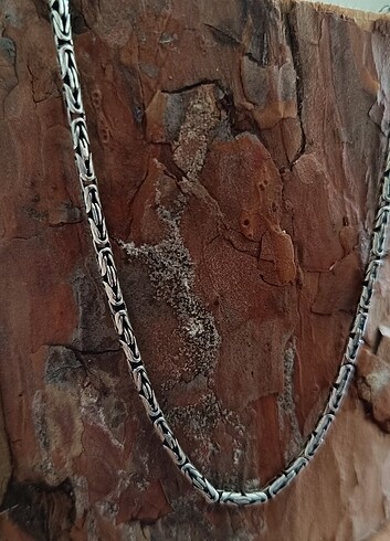 GÜMÜŞ KRAL KOLYE 2.3 MM OVAL KÜKÜRTLÜ