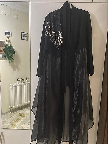 40 Beden siyah Renk Abaya yeni