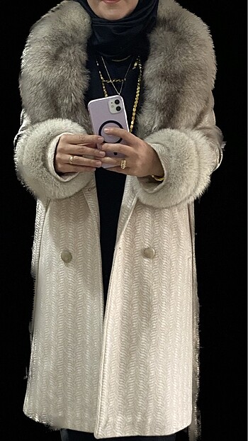 Angora kürk kaban