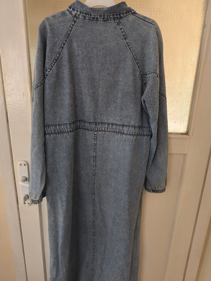 Kadın Mavi Vintage Denim Ceket - Görsel 3