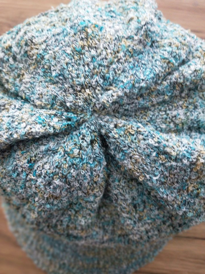 Bohem Stil Turkuaz Örgü Kadın Bere - Görsel 3