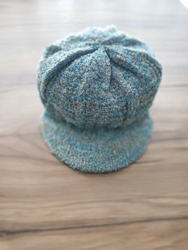 Bohem Stil Turkuaz Örgü Kadın Bere - Görsel 2