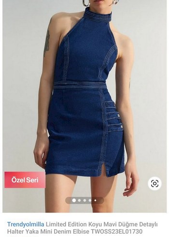 Lacivert Kadın Kot Şort elbise