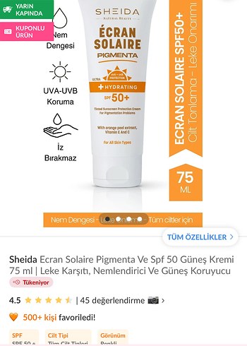 Sheida SPF 50+ Nemlendirici Güneş Kremi - Görsel 3