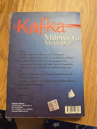 Kafka-Milena?ya Mektuplar kitabı