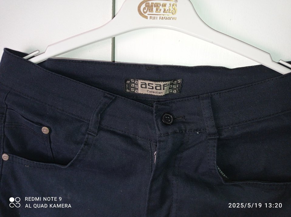 Erkek Lacivert Düğmeli Pantolon - Görsel 4