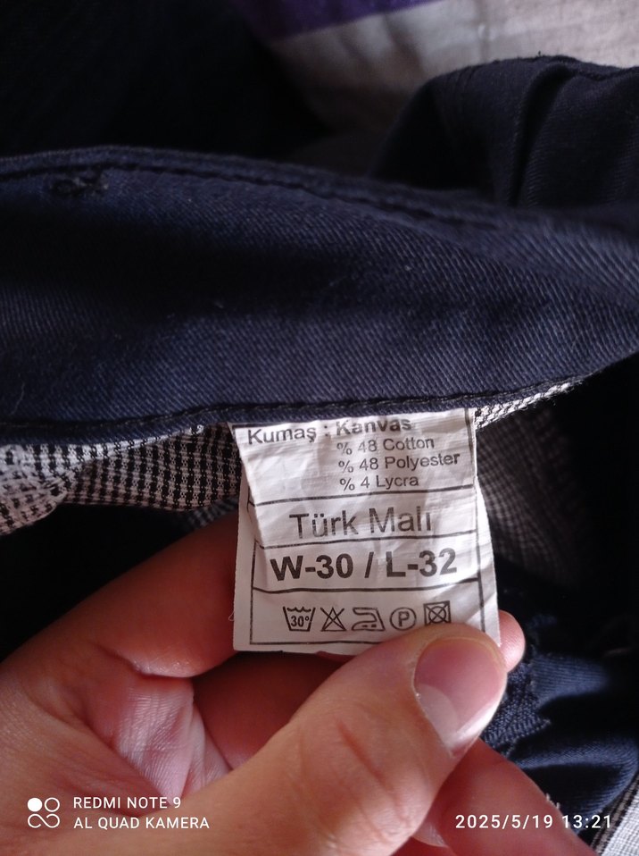 Erkek Lacivert Düğmeli Pantolon - Görsel 5