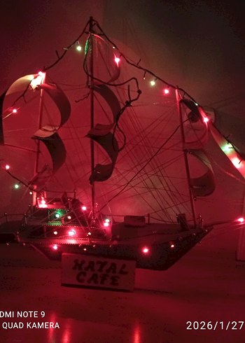 Altın Renkli Yelkenli Gemi Figürin - Görsel 9