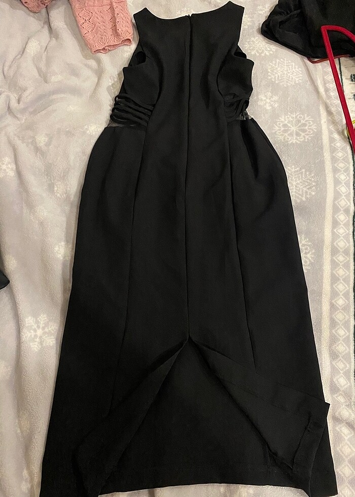 Şık abiye elbise arkası yırtmaçlı hiç kullanılmadı deformesi bul - Görsel 5